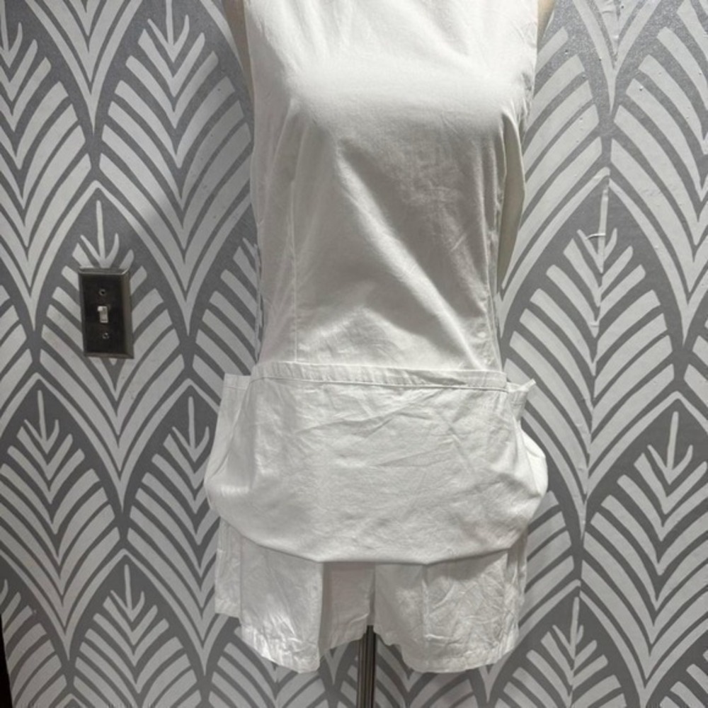 Princess Polly Yumiko White Sleeveless Mini Dress/Romper Boat Neck A-Line 8 - Picture 6 of 8